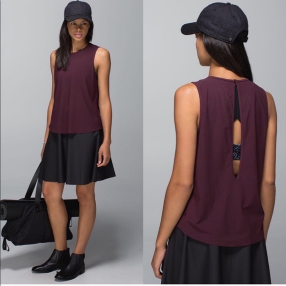 lululemon athletica Tops - Lululemon Here To There Tank Bordeaux Drama